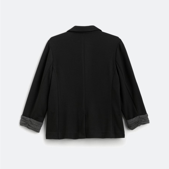 Skies Are Blue Black Blazer with Gray Accents - Picture 2 of 4